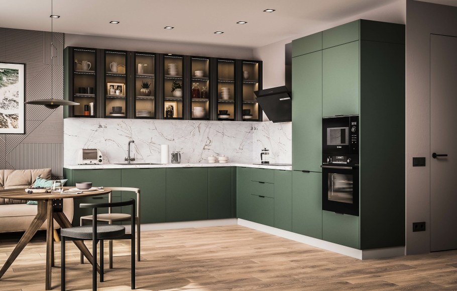 Кухня Ройс оливково-зеленый