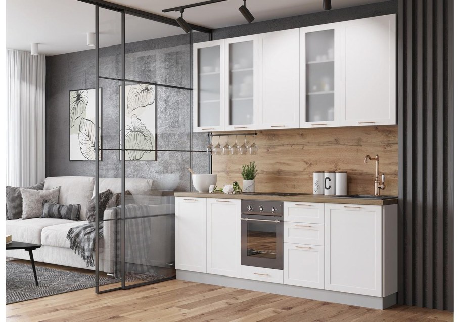 Кухня Квадро белая ДСВ