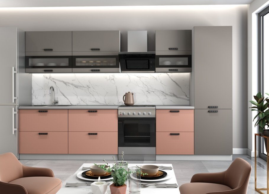 Кухня Ройс ваниль софт грей софт