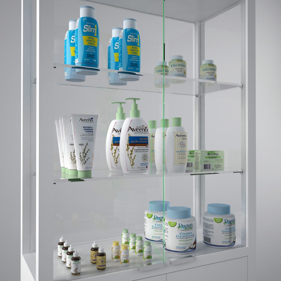 Полки с бытовой химией