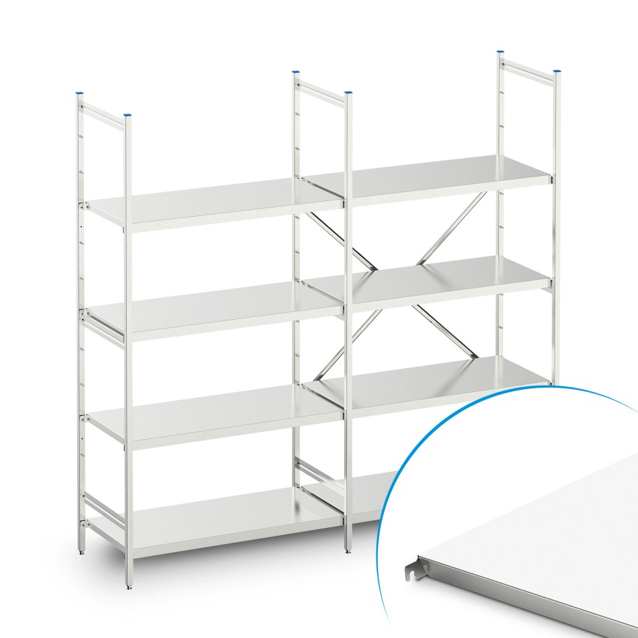 Стеллаж со сплошными полками