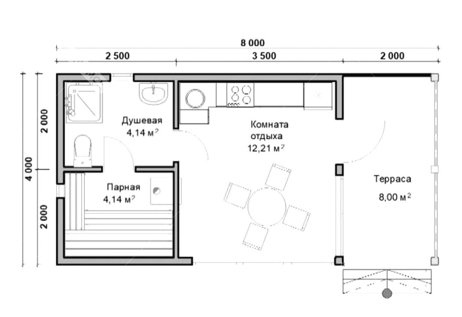 Планировка бани с односкатной крышей проекты