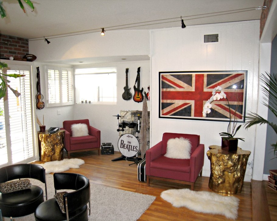 Интерьер комнаты в стиле рок