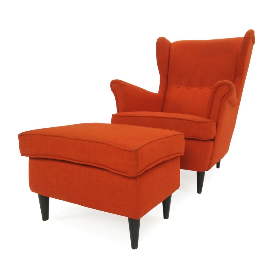 Кресло икеа оранжевое Карлстад