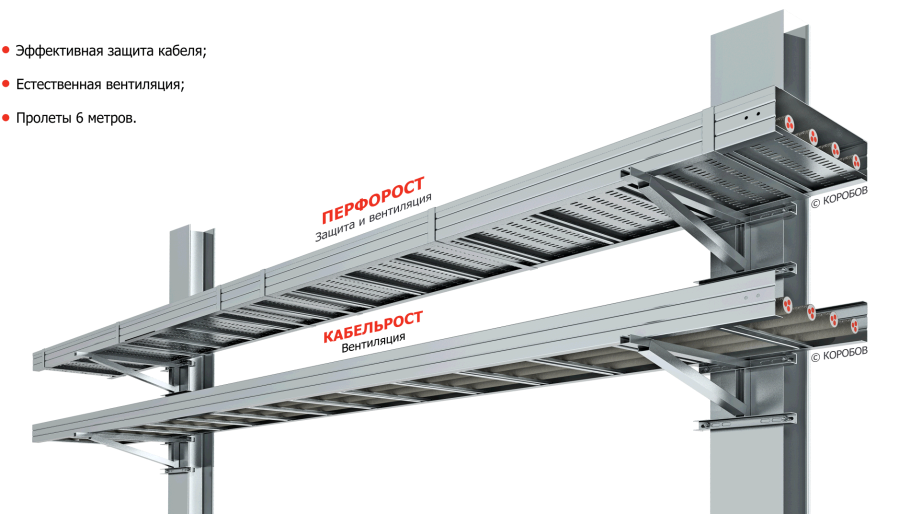 Крепление лестничного лотка к консоли ДКС