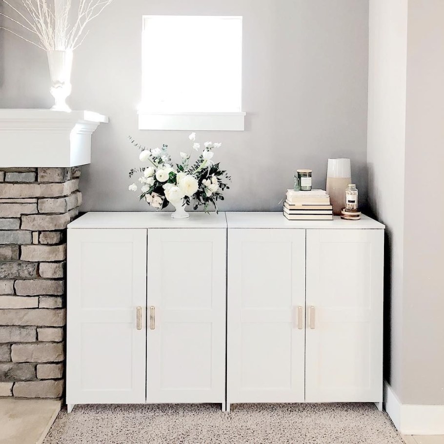 Шкафы икеа белые низкие