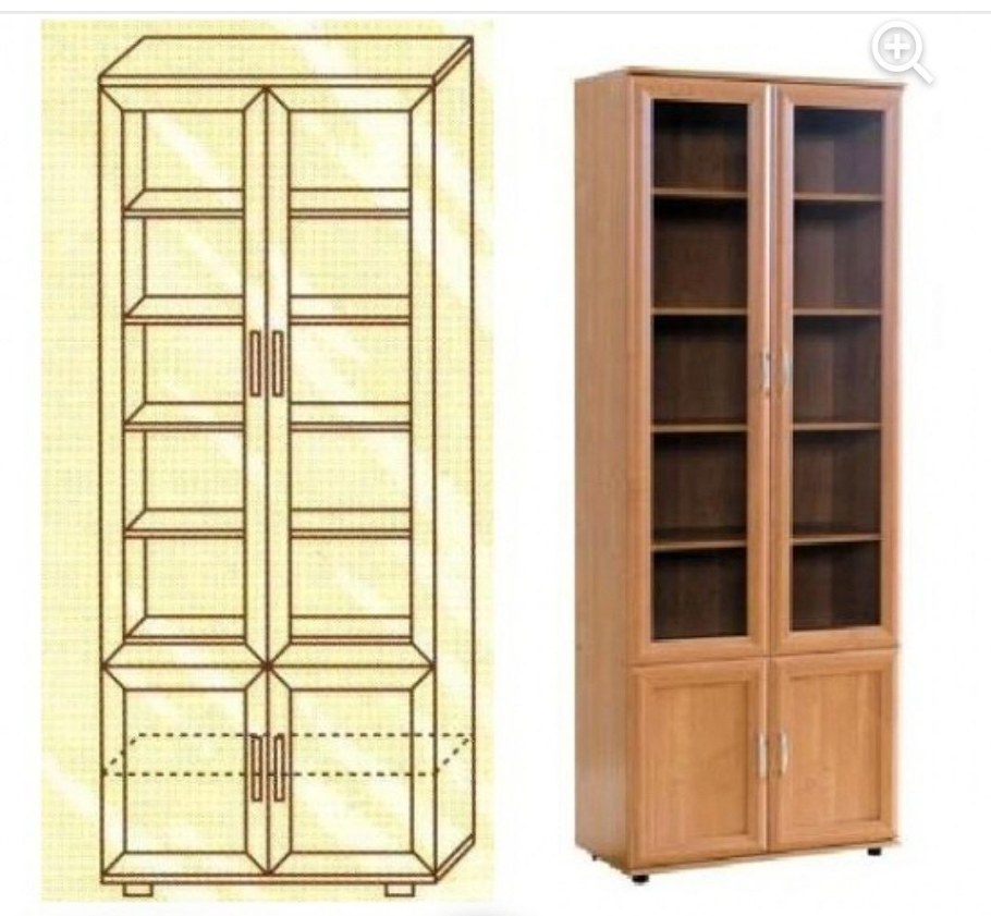 Закрытый книжный шкаф мод.107 BMS