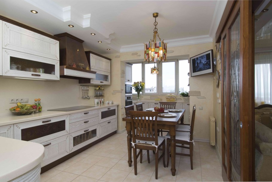 Телевизор в интерьере кухни