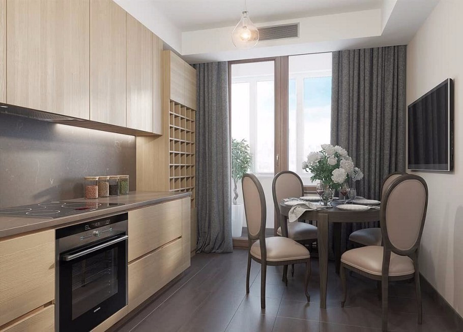 Расположение телевизора на кухне