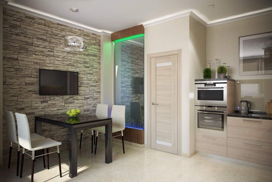 Телевизор в интерьере кухни