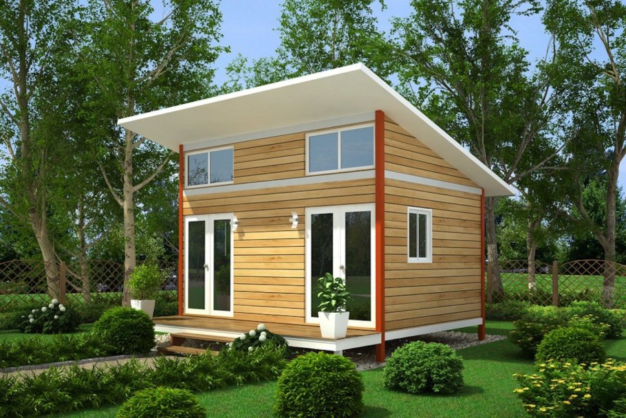 Тини Хаус с односкатной крышей