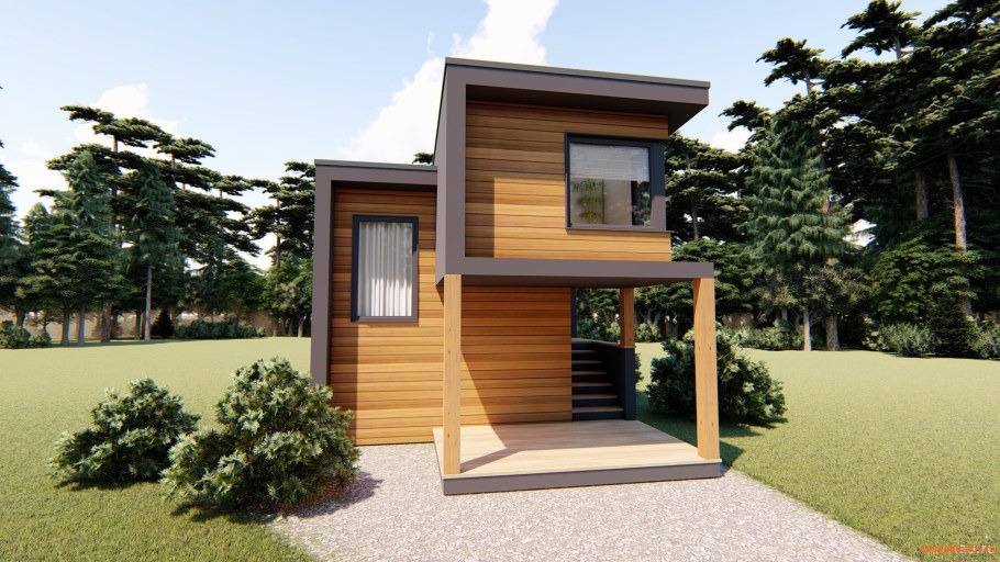 Малогабаритный двухэтажный домик