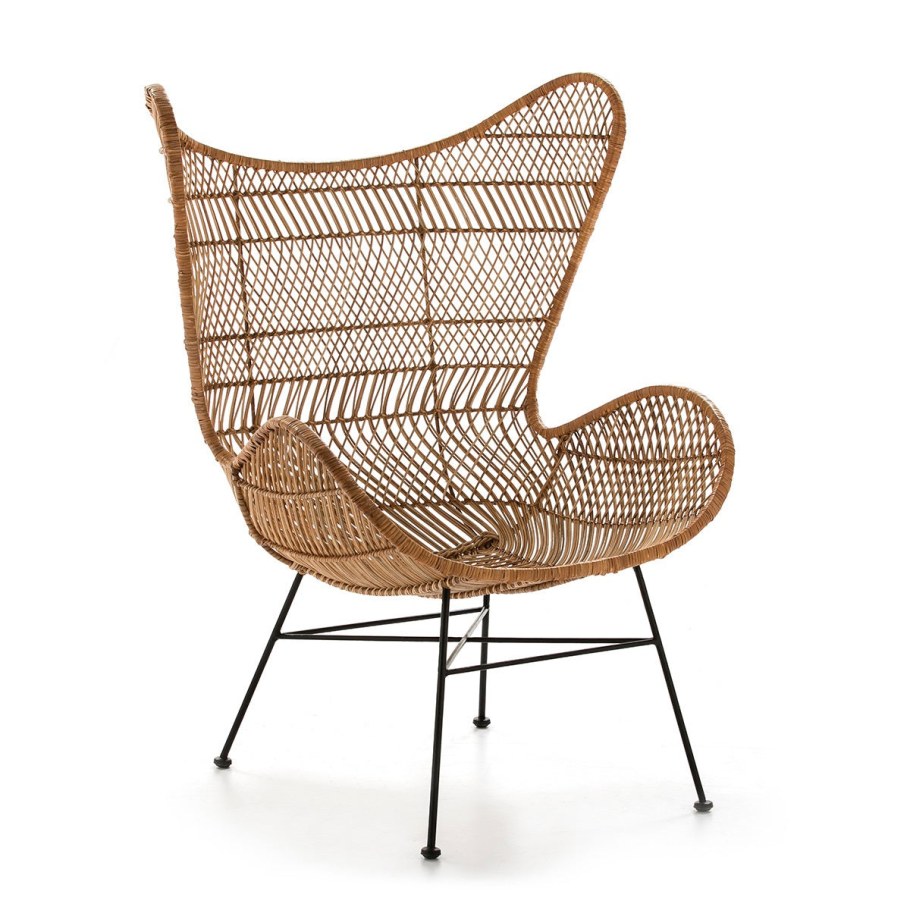 HKLIVING Rattan Egg Chair Black