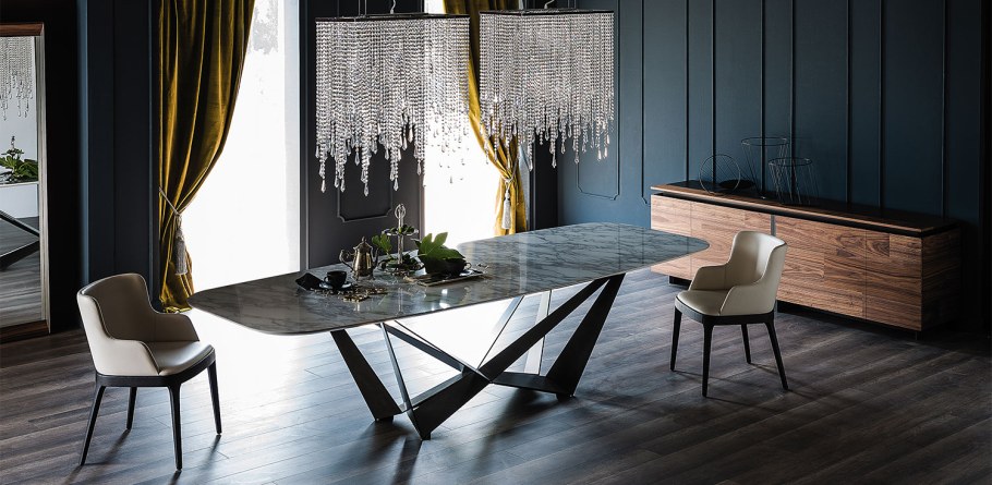 Обеденный стол Skorpio Keramik Cattelan Italia