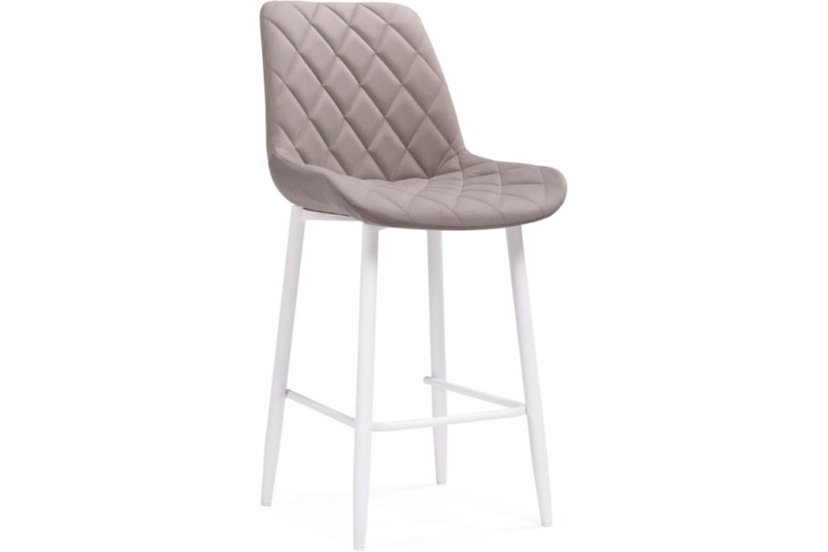 Стул барный Алст серый белый