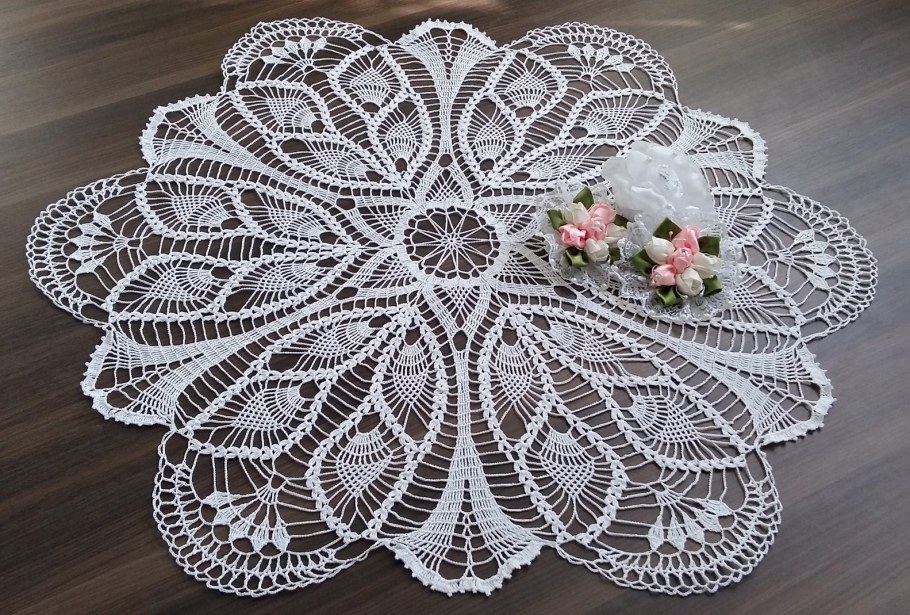 Вязание крючком салфетки