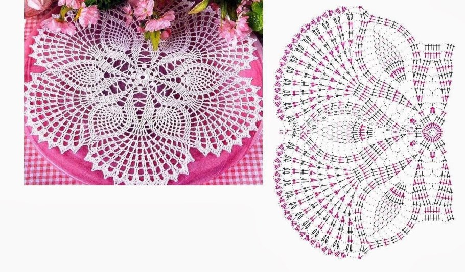 Салфетки крючком со схемами
