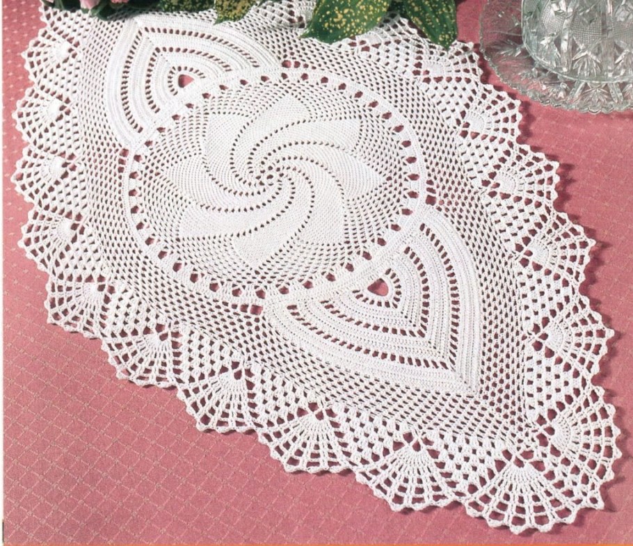 Салфетка овальная ажурная