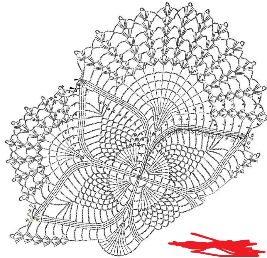 Вязание крючком салфетки