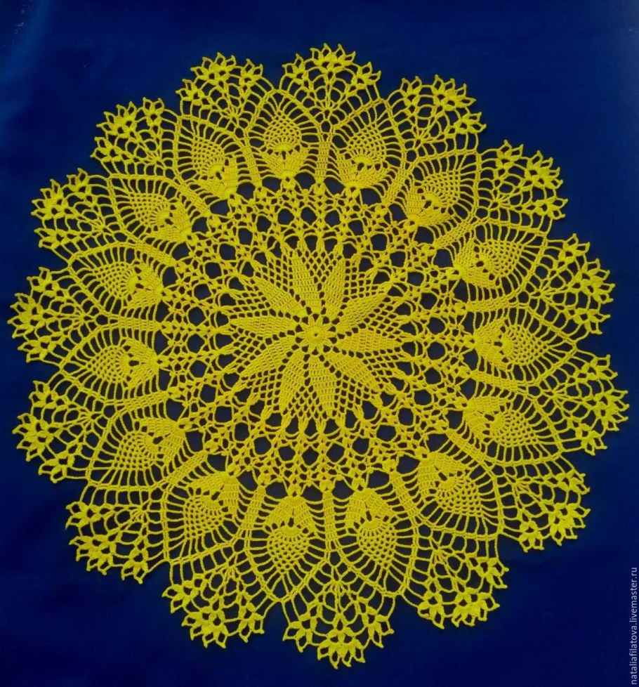 Вязание крючком салфетки