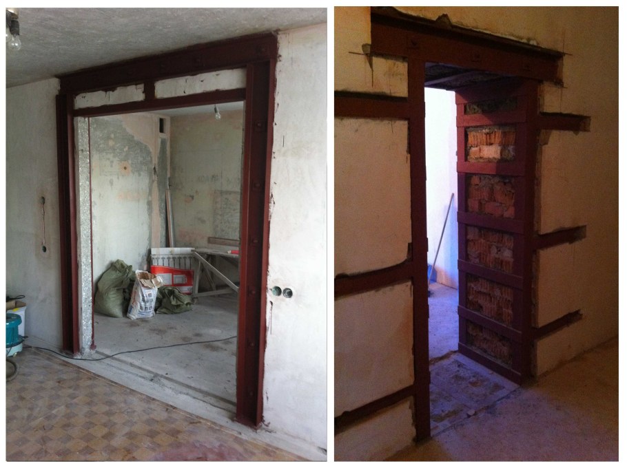 Расширение проема в несущей стене