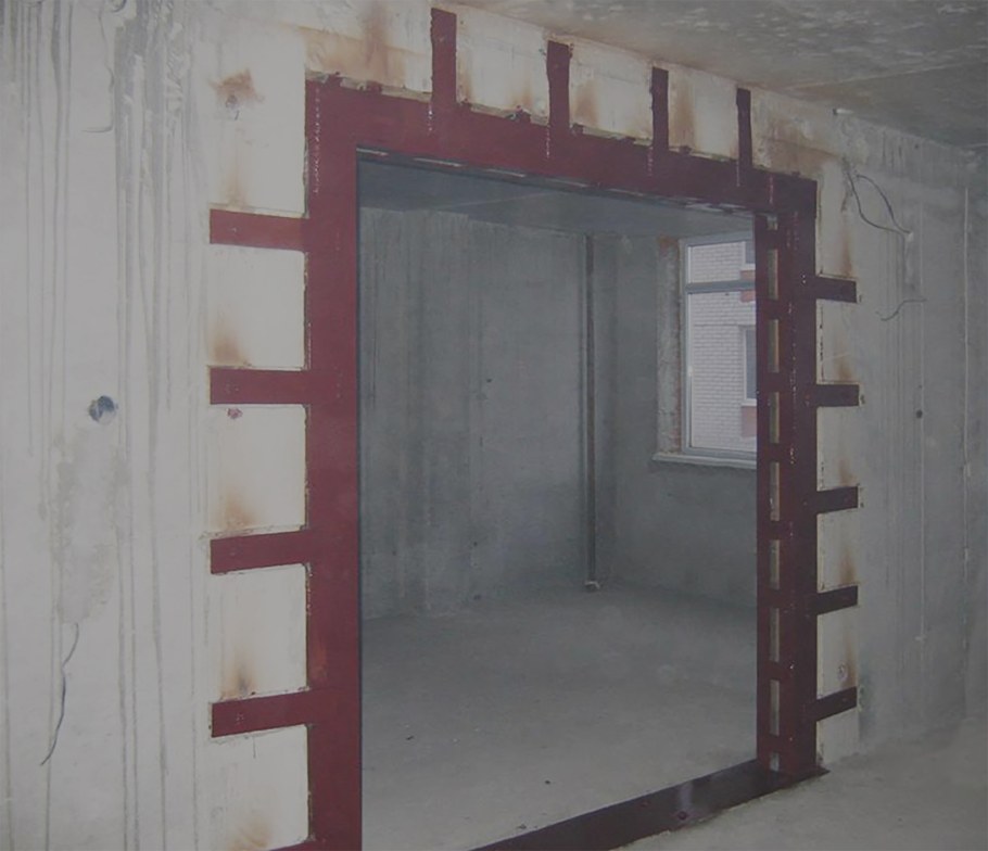 Усиление проема в несущей стене