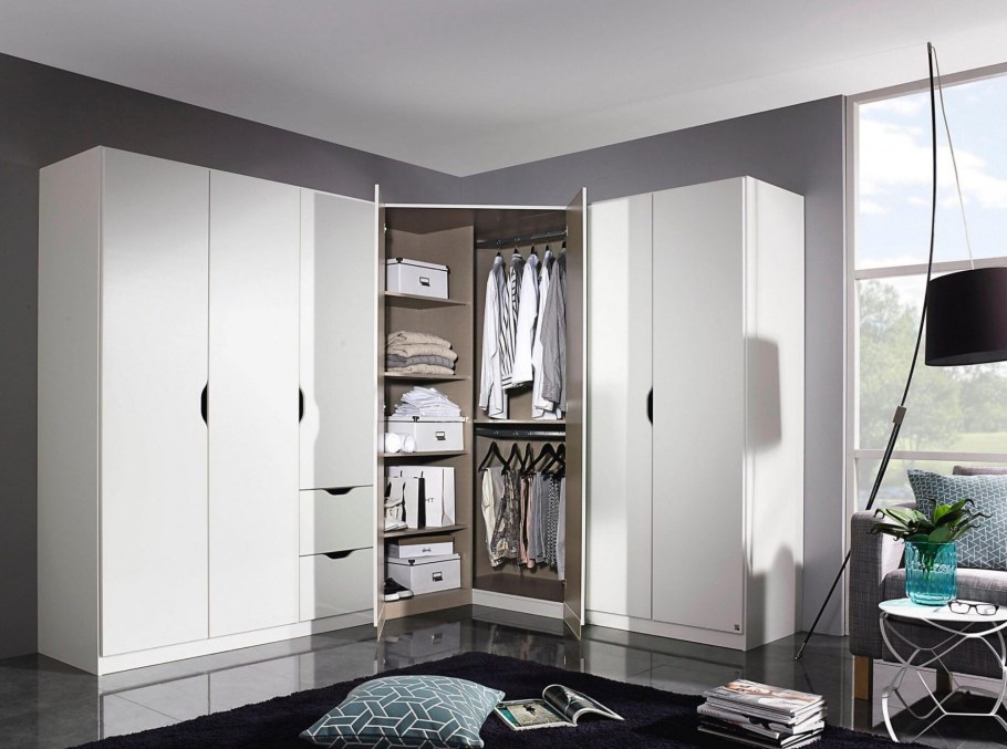 Шкаф угловой белый