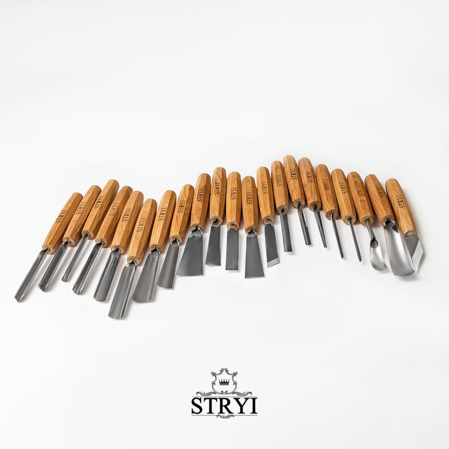 Набор стамесок Stryi для художественной резьбы с 5 штук
