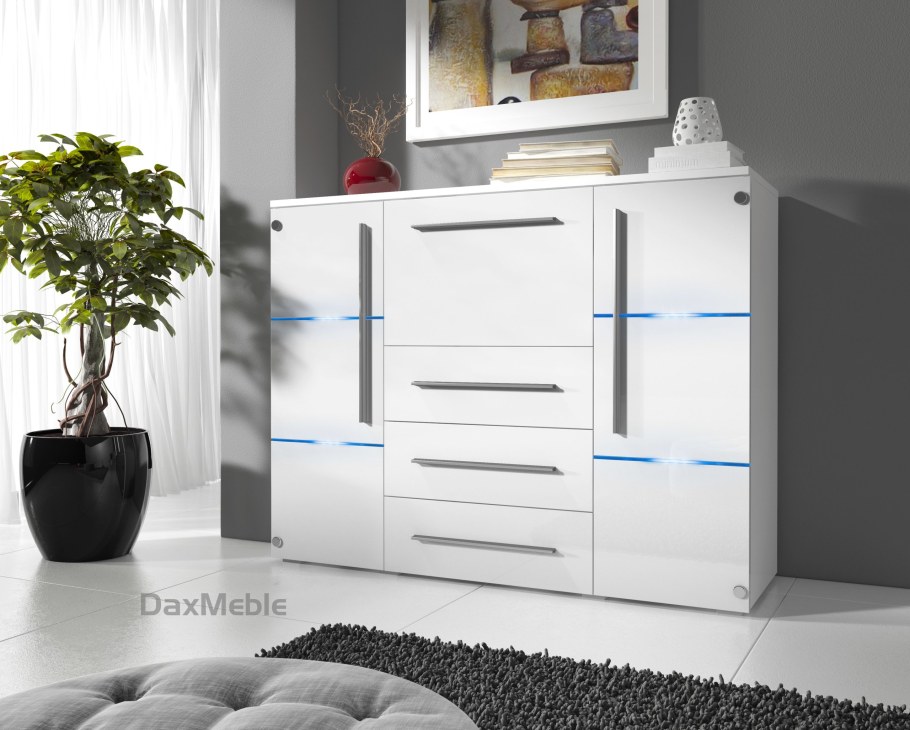 Комод Нексус белый глянец