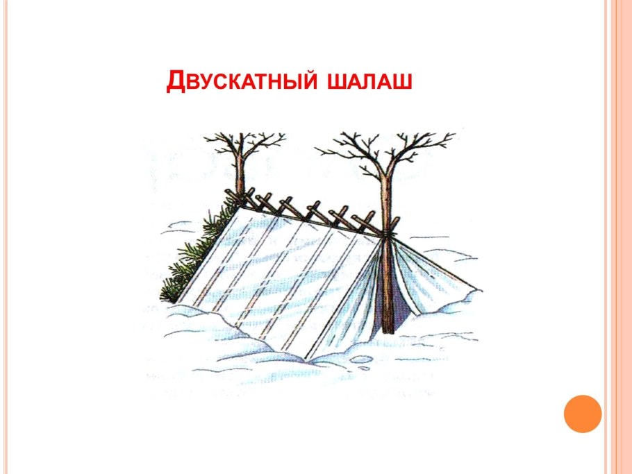 Двускатный шалаш