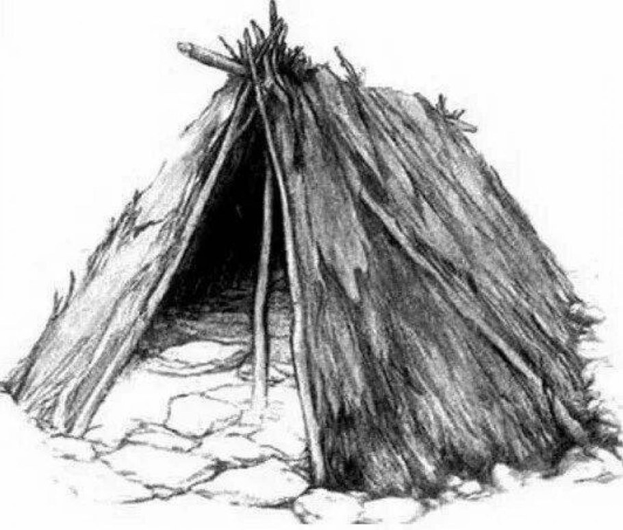 Шалаш раскраска для детей