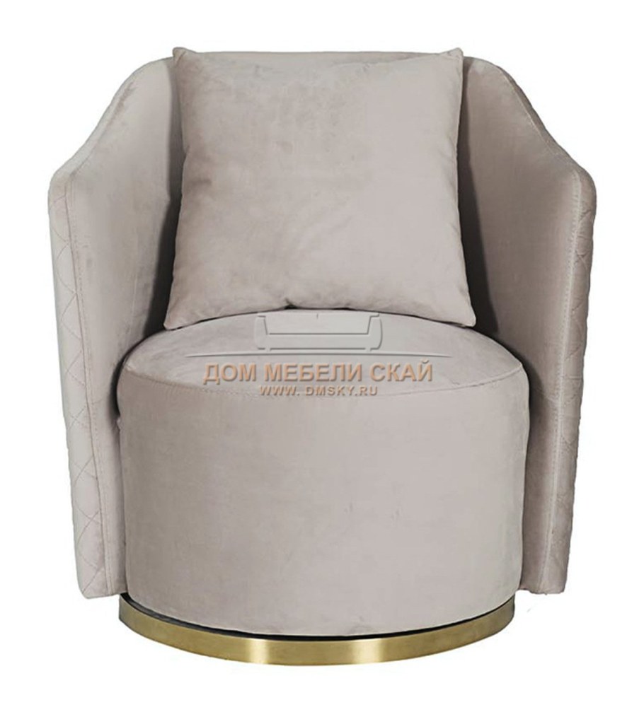 Кресло с мягкими подлокотниками вращающееся бежевое Verona bel09