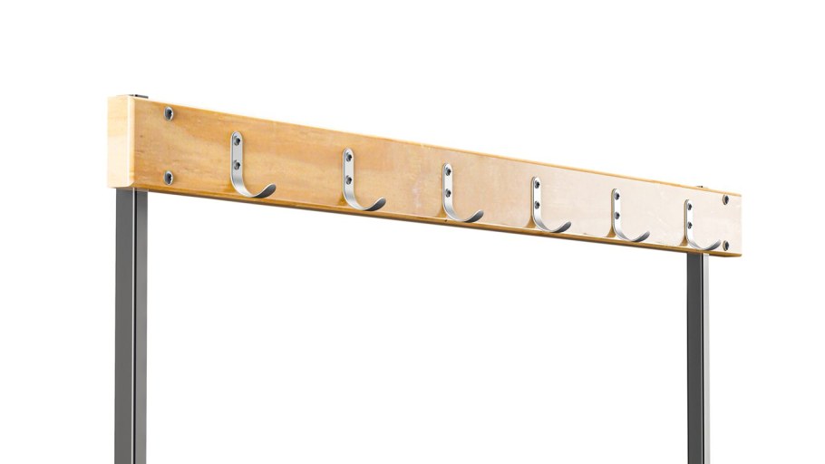 Скамейка с вешалкой для раздевалки (l=1200).