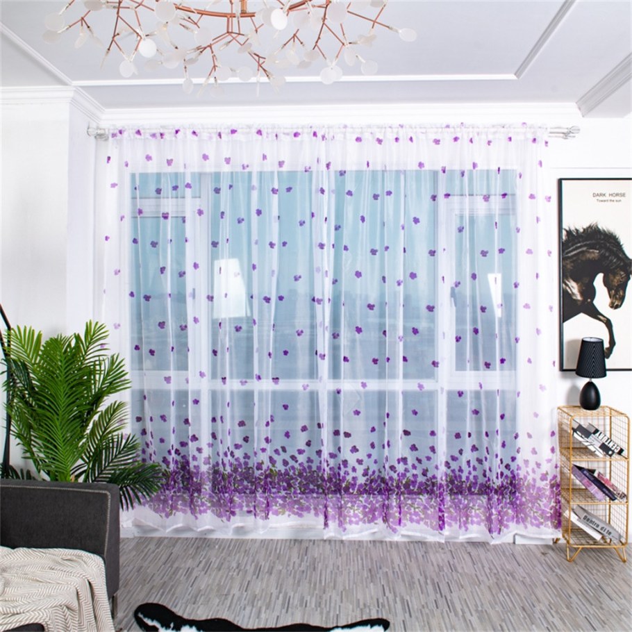 Шторы с тюлевой вставкой