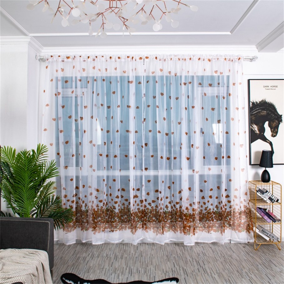 Шторы с тюлевой вставкой