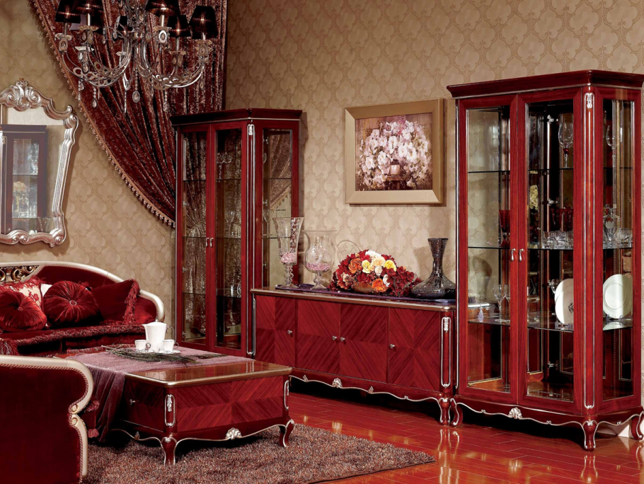 Гостиные из красного дерева