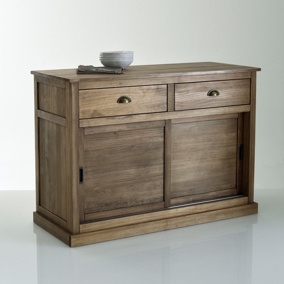 Шкаф-буфет с 3 дверцами и 3 ящиками, массив сосны, Lunja