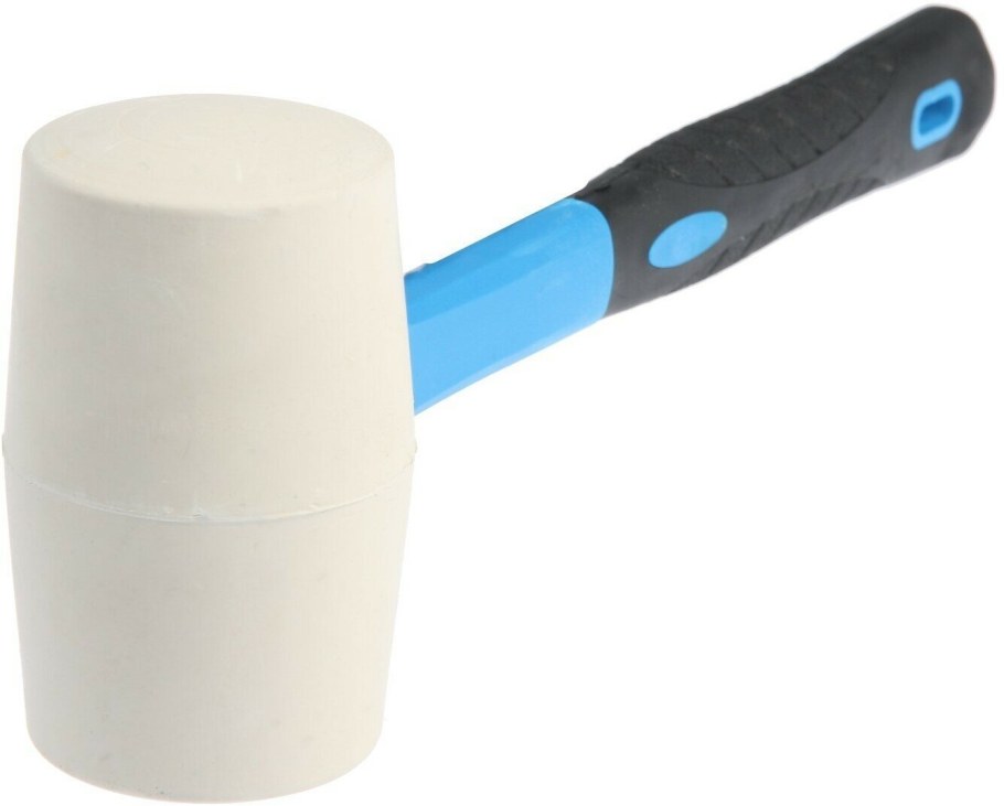 Киянка кобальт 450г (60мм) белая резина фибергласовая рукоятка