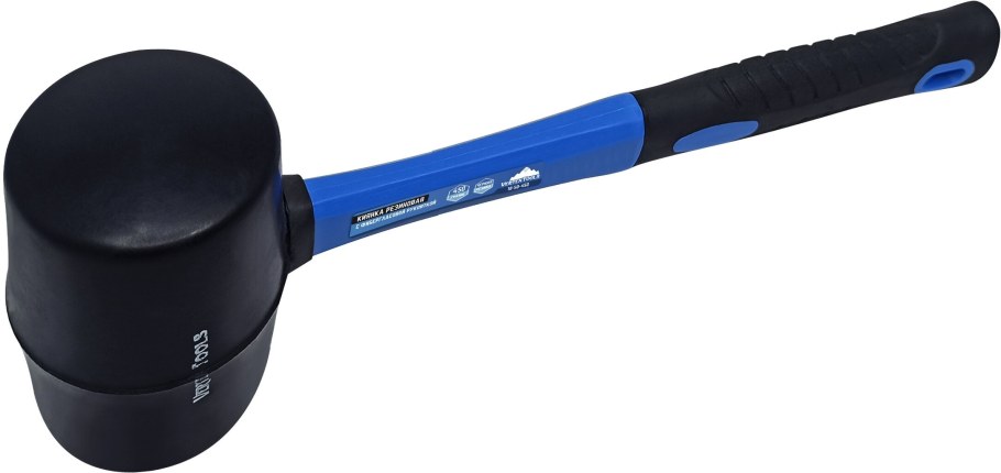 10-45-450 Киянка резиновая 450г, белая резина, фиберглассовая рукоятка