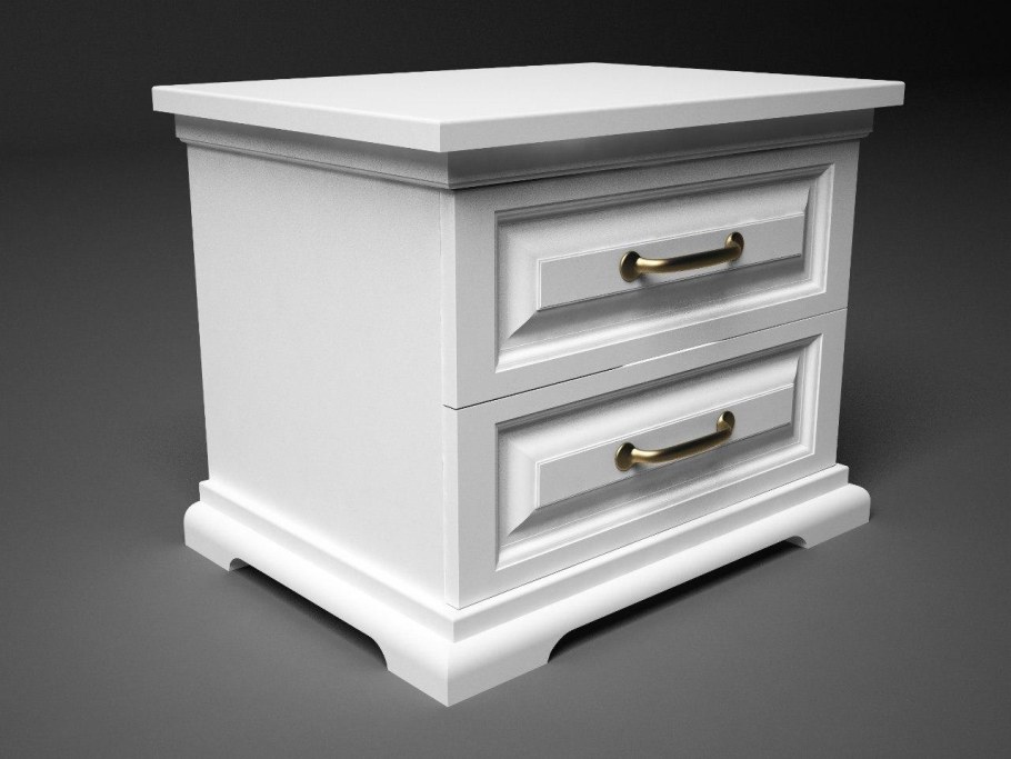 Тумба прикроватная массив белая