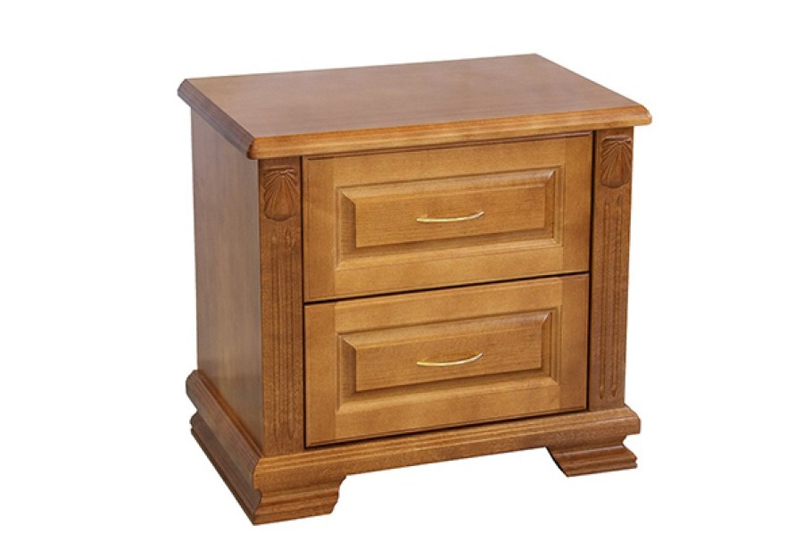 Тумба прикроватная классика 2 ящика массив