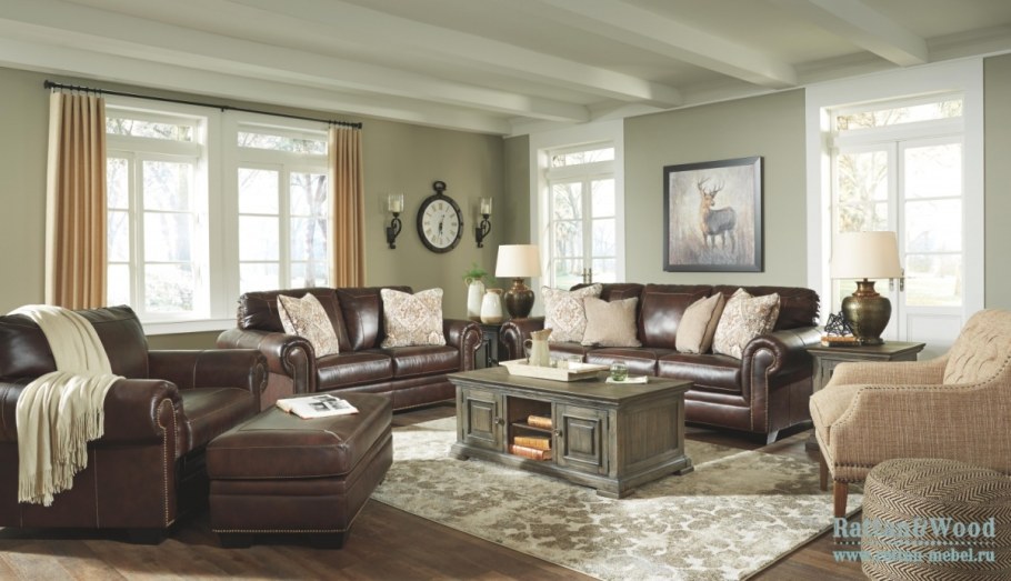 Диван Roleson 5870348 3-местный модульный 259х102х99 см коричневый