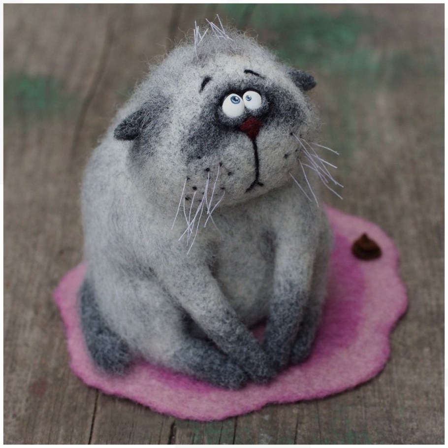 Смешные игрушки из шерсти