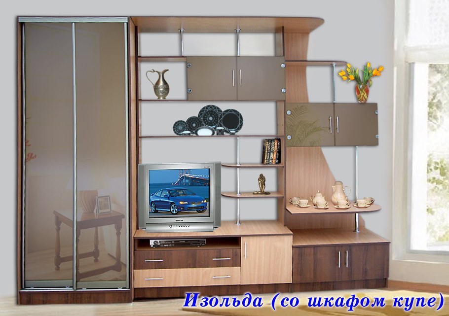 Стенка со шкафом купе