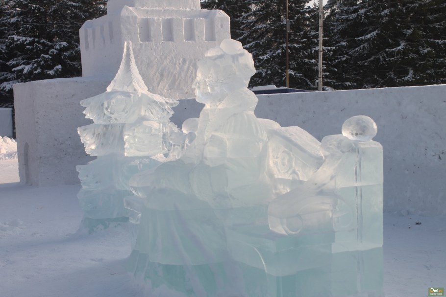 Парк Омск Ледовый городок в Советском парке