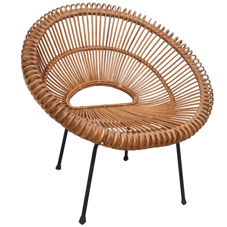 Стул Rattan Chair rounded Wicker