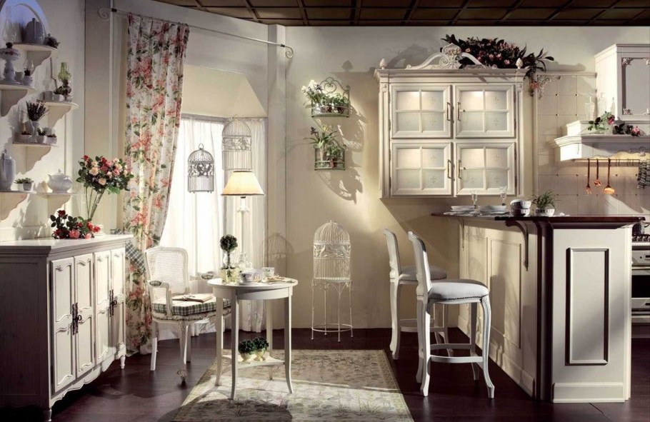 Кухни Кантри Прованс в интерьере