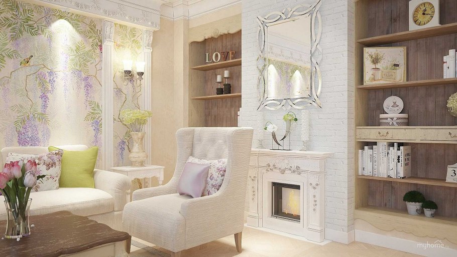 Стены в прованском стиле