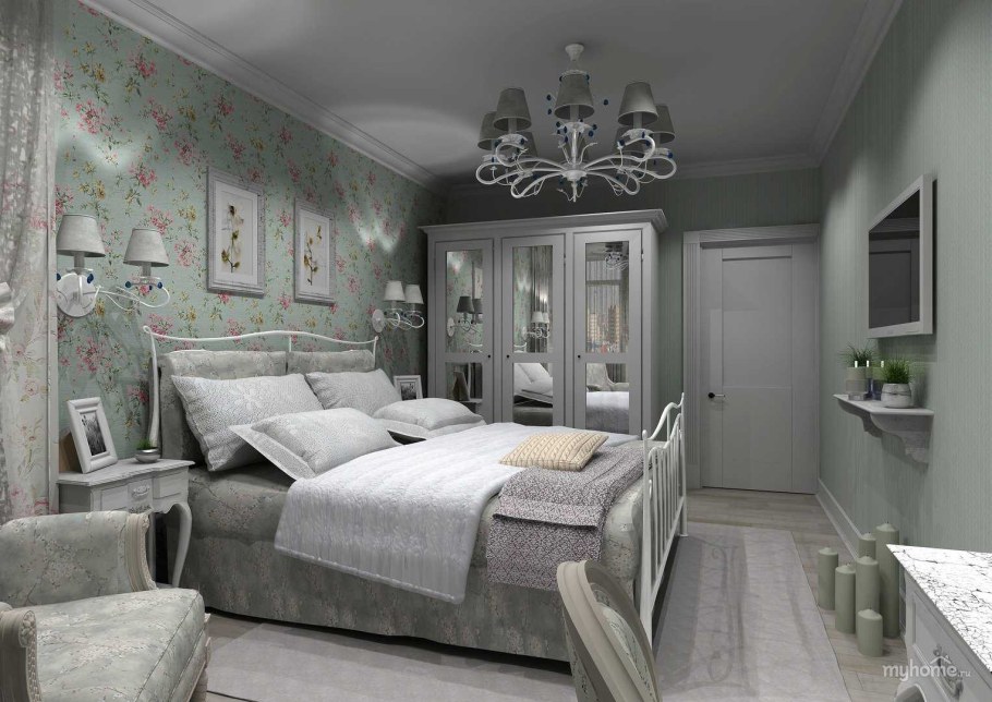 Спальня 9кв в стиле Прованс