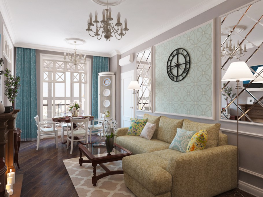 Интерьер в стиле Прованс гостиная